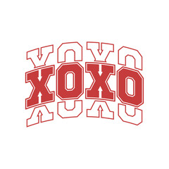 xoxo text for t shirt print
