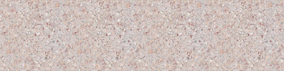 Seamless long banner, Marble crushed stone texture. Wall or floor of small gravel stones mixed with...
