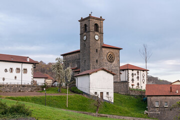 Fototapeta na wymiar Beruete, Basaburua, Navarra. Church of Saint John the Baptist