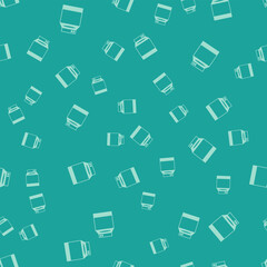 Green Washer icon isolated seamless pattern on green background. Washing machine icon. Clothes washer - laundry machine. Home appliance symbol. Vector