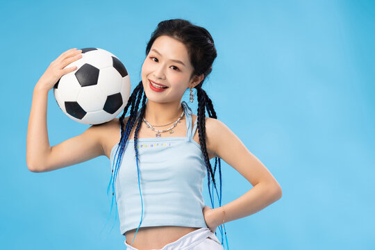 Young girls and football