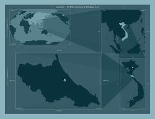 Ha Tinh, Vietnam. Described location diagram