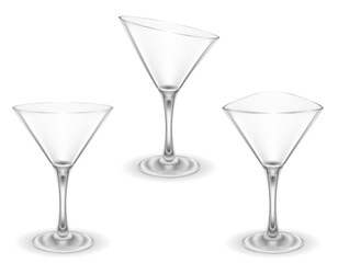 martini cocktail alcoholic drink glass vector illustration