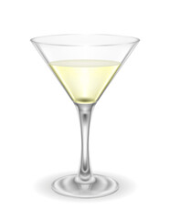 martini cocktail alcoholic drink glass vector illustration