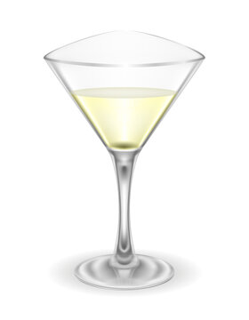 martini cocktail alcoholic drink glass vector illustration