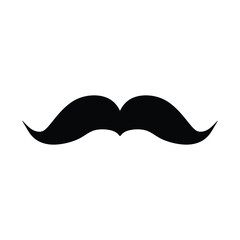 Obraz premium mustache vector PNG design and mustache icon and barber logo design black mustache and white background color 