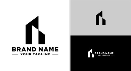 LETTER R LOGO BUILDING CONSTRUCTION REAL ESTATE INVESTMENT EDITABLE