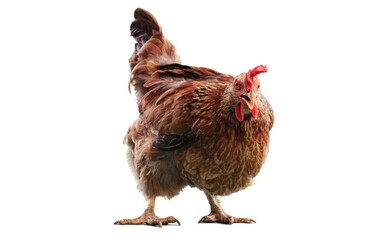Isolated image of chicken in a white background - clipping path.