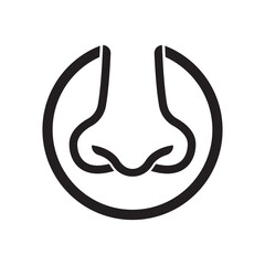 Nose icon,logo illustration design template.