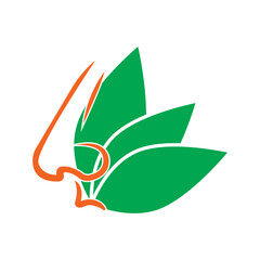 Nose icon,logo illustration design template.