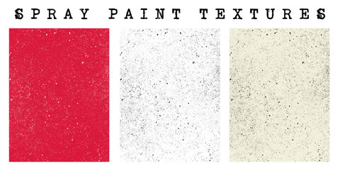 Spray Paint Textures vector backgrounds. Overlays stamp texture with effect grunge, damaged, old, concrete and other. Different paint textures with drop ink splashes. Overlays vector.	