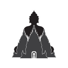 Temple logo vector illustration icon design.