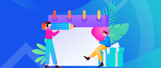 Obraz premium Sign in people flat vector concept operation hand drawn illustration 