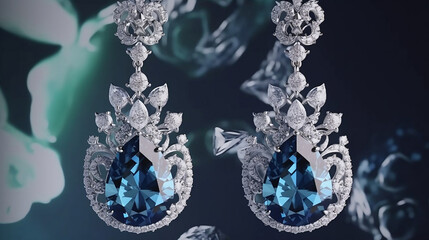 Diamond engagement with princess-cut diamond. generative ai.	