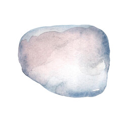 Blue translucent soap bubble on white