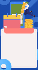 Sign in people flat vector concept operation hand drawn illustration
