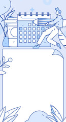 Sign in people flat vector concept operation hand drawn illustration
