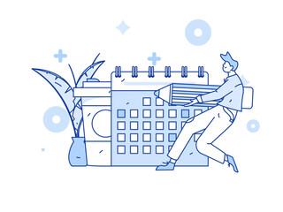 Sign in people flat vector concept operation hand drawn illustration
