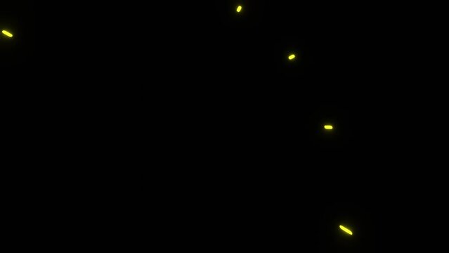 3D animation of a motion of abstract yellow starburst on a black background