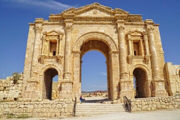 Obraz premium JORDANIE Le site de Jerash et les ruines Romaines