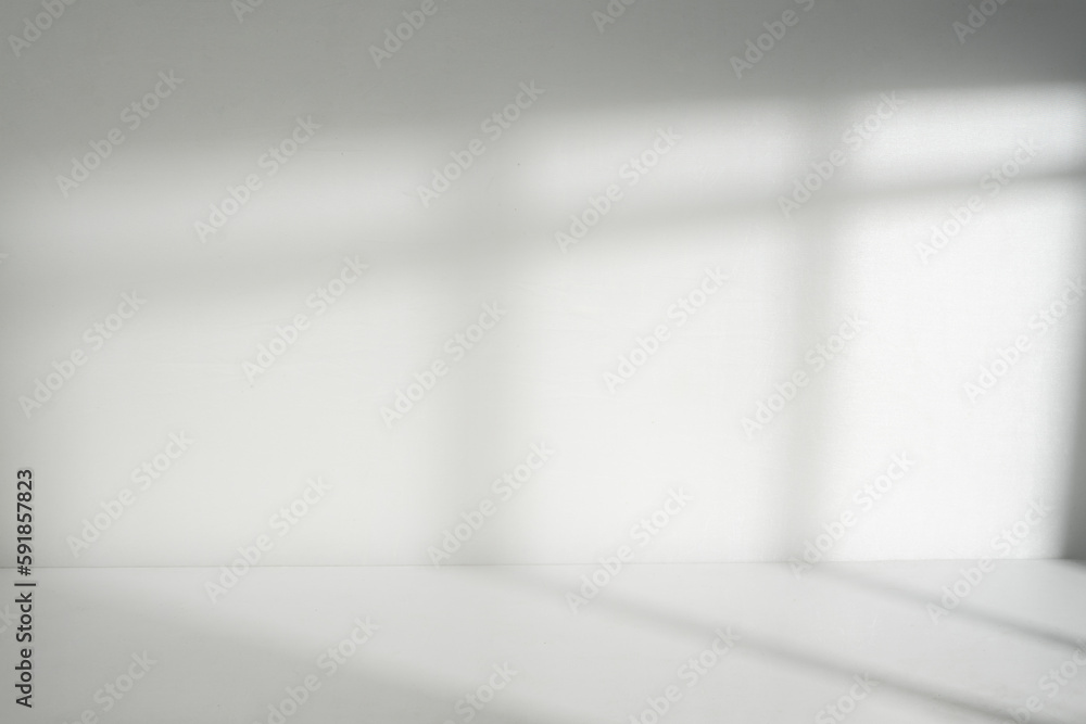 Poster minimalist empty white room with window