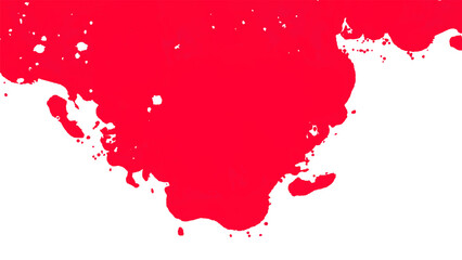  Abstract red watercolor brush stroke on transparency background