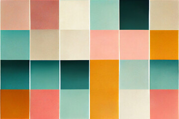 Background in 60s, 70s, 80s style. Wallpaper or poster blank. Geometric pattern