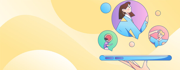 Festive Shopping E-Commerce Online Shopping People Flat Vector Concept Operation Hand Drawn Illustration
