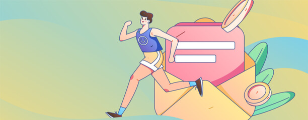 Festive Shopping E-Commerce Online Shopping People Flat Vector Concept Operation Hand Drawn Illustration
