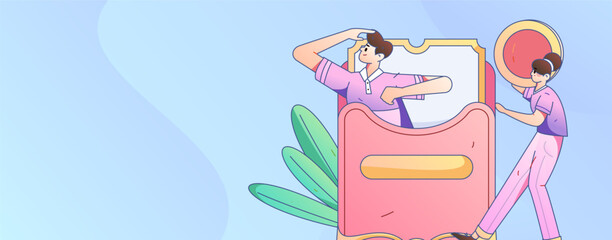 Festive Shopping E-Commerce Online Shopping People Flat Vector Concept Operation Hand Drawn Illustration
