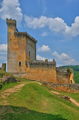 picturesque castle of Commarque in Dordogne