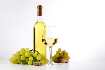 Fototapeta premium White Wine, Generative AI, Illustration
