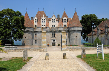 Perigord, the picturesque castle of Monbazillac in Dordogne