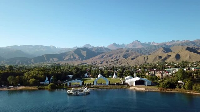 Aerial view of Ruh Ordo Cultural Center in Cholpon-Ata