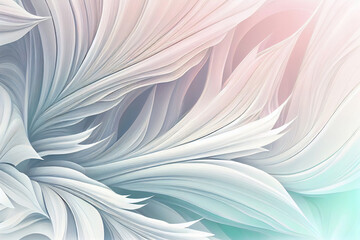 Abstract feather rainbow textile waves background. Holographic neon curved wave in motion. A soft background with a pastel-colored gradient. Fashion color trends. Soft focus