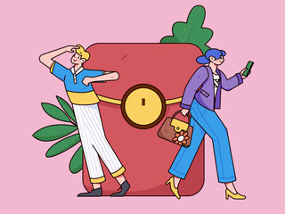 Festive Shopping E-Commerce Online Shopping People Flat Vector Concept Operation Hand Drawn Illustration
