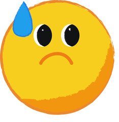 Emoticon Nervous Face