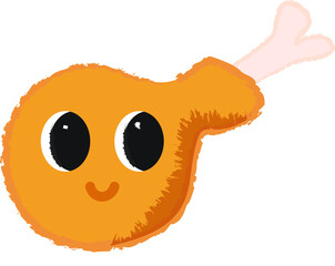 Smiley Chicken Leg Face