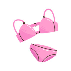 Pink lingerie or swimwear