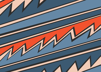 Abstract background with colorful triangular zigzag line pattern
