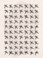 Vertical minimalistic abstract geometric art illustration for wall decoration, postcard or brochure