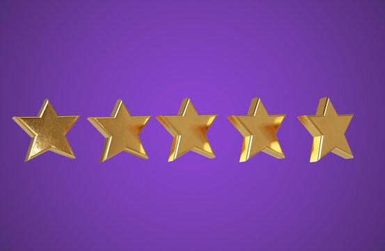 stars gold 3d render