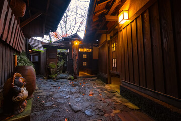 Kumamoto, Japan - Nov 23 2022: Kurokawa Onsen is one of Japan's most attractive hot spring towns....