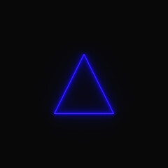 light blue triangle on black background