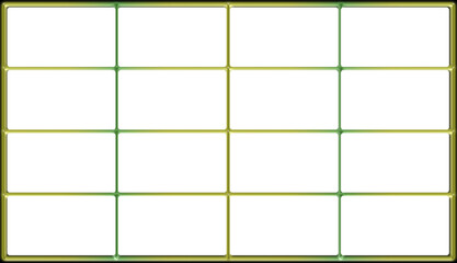 Illustration of a grid with a 7x5 layout, 35 empty fields ideal for a calendar