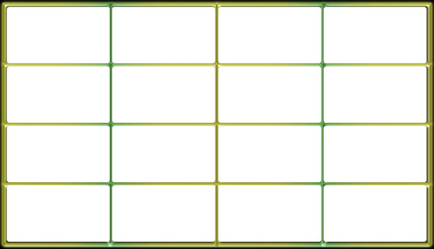 Illustration of a grid with a 7x5 layout, 35 empty fields ideal for a calendar