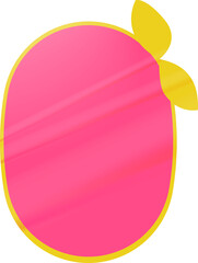 pink apple sticker
