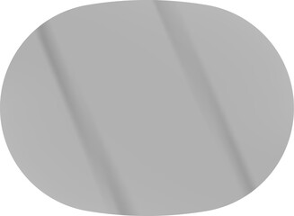 grey oval sticker