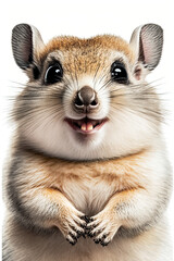 Fototapeta premium AI generated illustration of happy smiling hamster