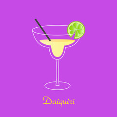 Daiquiri Cocktail. Fresh summer drinks.